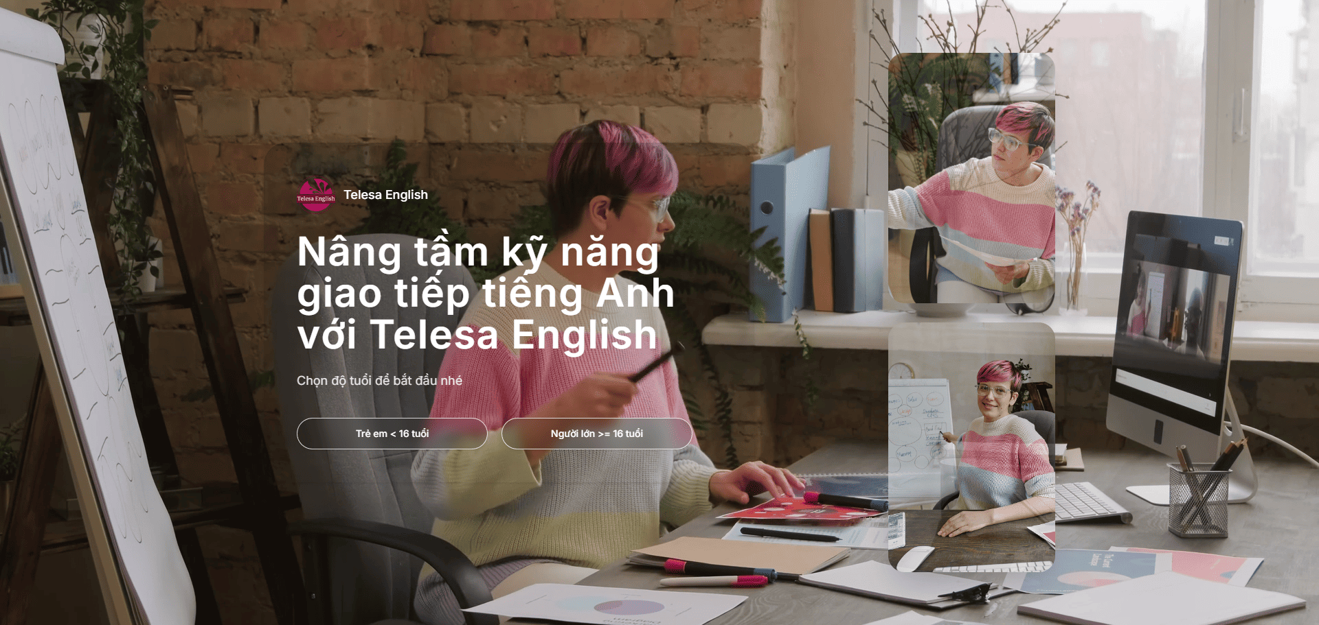 Telesa English — online language learning platform screenshot 1