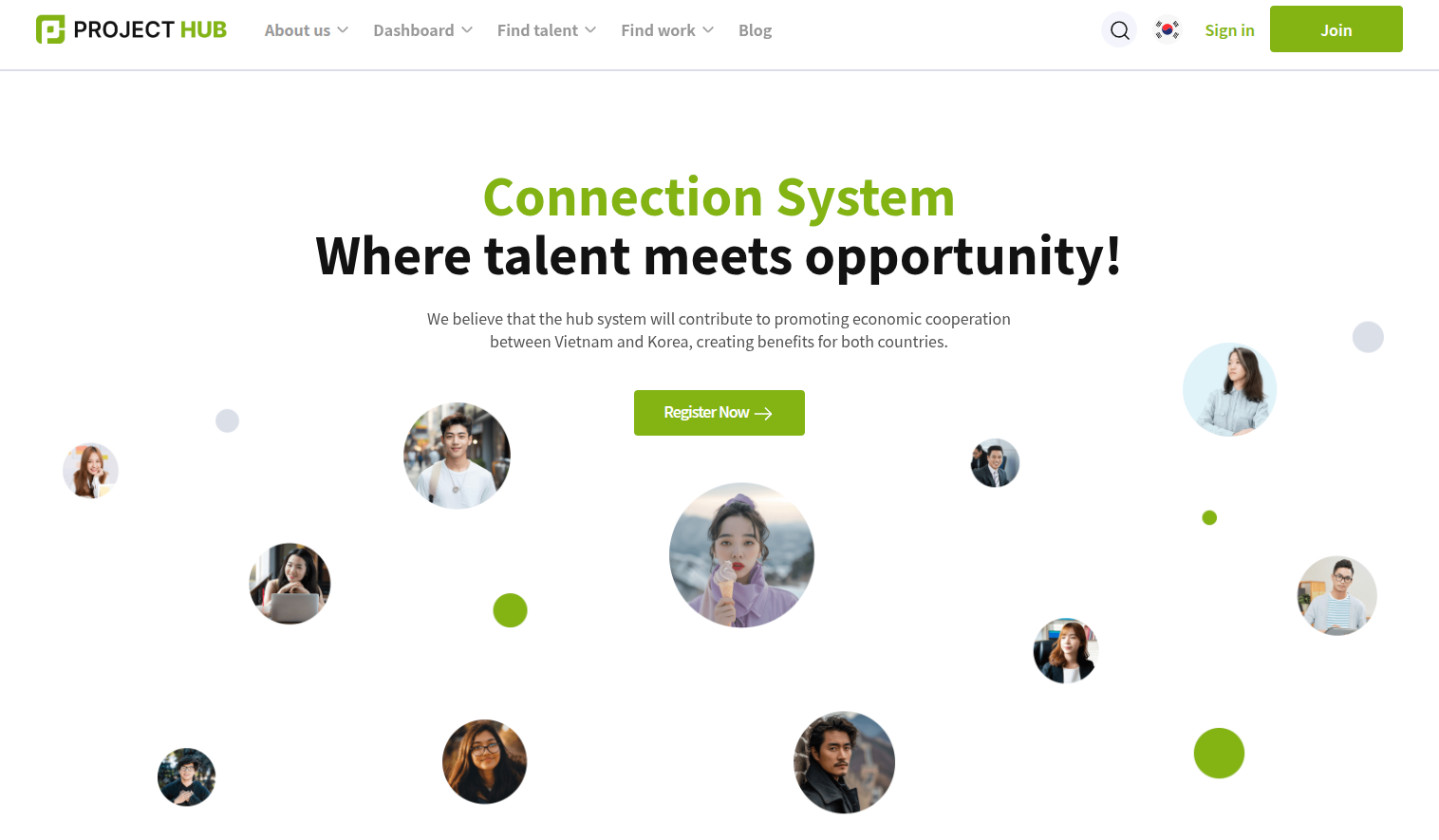 Vietnam-to-Korea freelancer job platform screenshot 1
