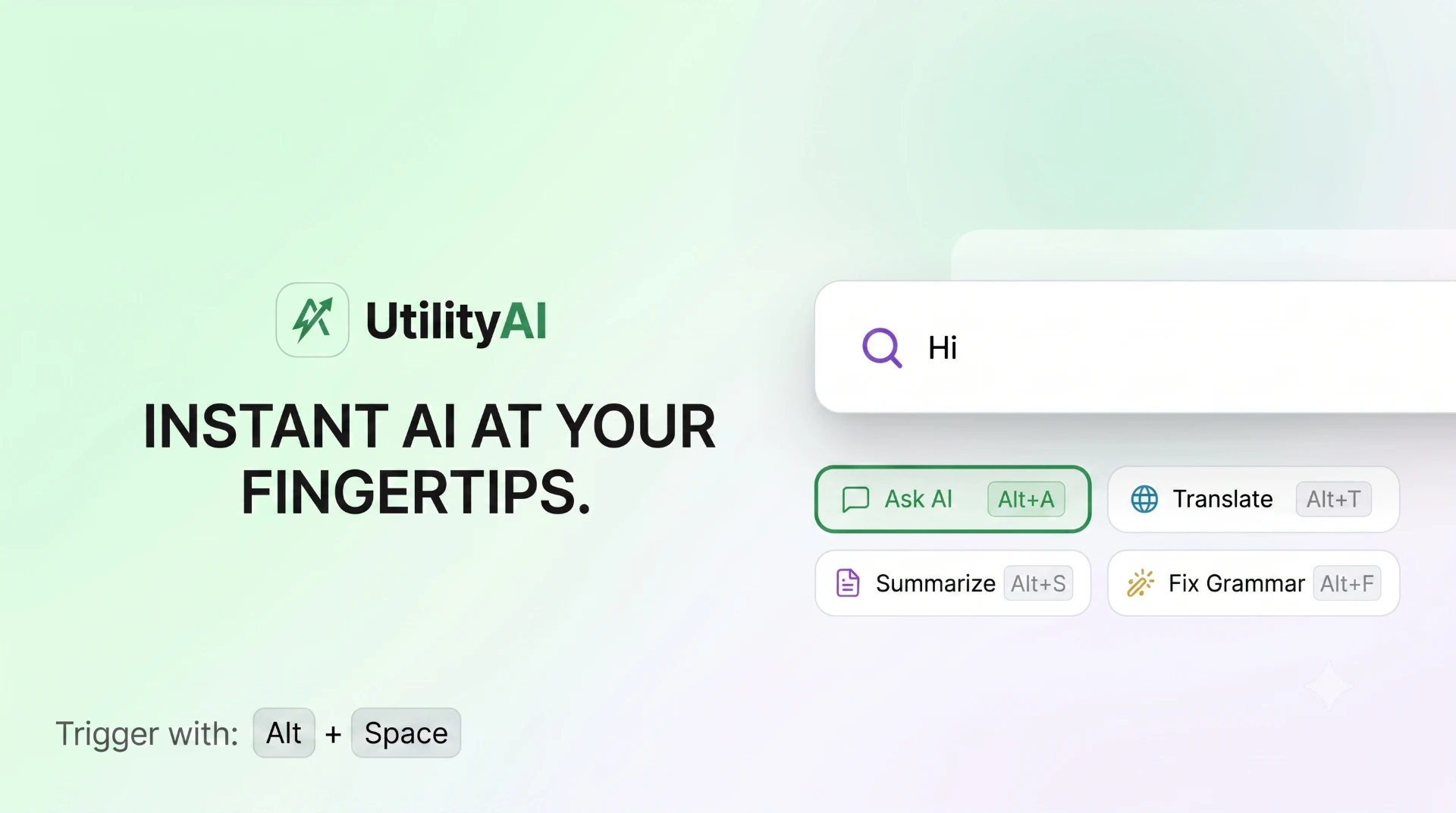 UtilityAI - trợ lý năng suất desktop tích hợp AI ảnh 1